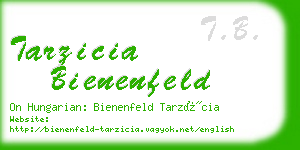 tarzicia bienenfeld business card